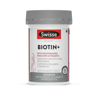 Swisse Beauty Biotin+ With Nicotinamide & Vitamin C For Healthy Hair 60 Tablets 