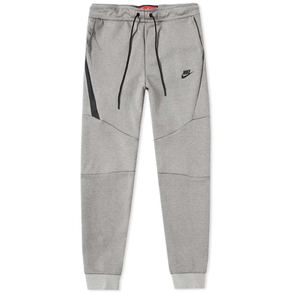 Брюки Nike Tech Fleece Jogger Light Bone Heather Grey Black 805162-072 Мужские XXL