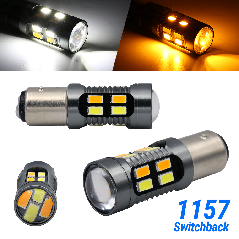 1157 LED White/Amber DRL Switchback Turn Signal Parking