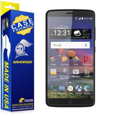[2-Pack] ArmorSuit ZTE Max Blue Matte Case Friendly Screen Protector