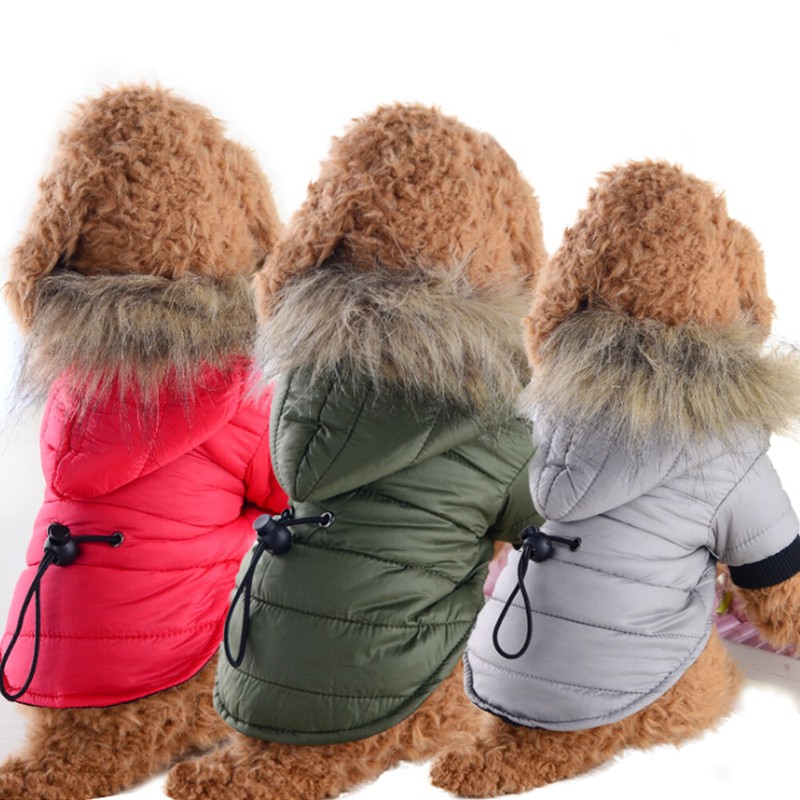 Haustier Hund Mantel Jacke Kleidung Katze Winter Hoodie Welpen Hundebekleidung