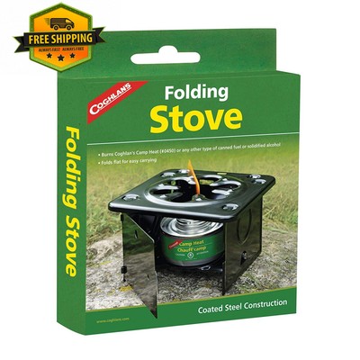 2 FOLDING EMERGENCY STOVE W// 2 CANS STERNO TYPE FUEL CAMP HEAT COMPACT #2