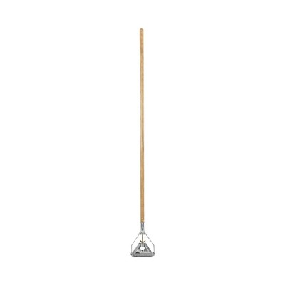 Boardwalk 601 Quick Change 0.88'' Diameter x 54'' Metal Head Wooden Mop Handle New
