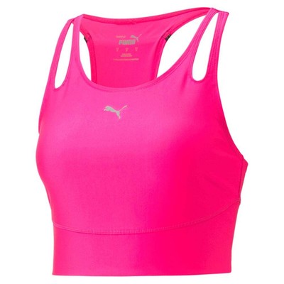 

Спортивная майка Puma Run Ultraform укороченная с круглым вырезом, женская, размер , повседневная, Розовый