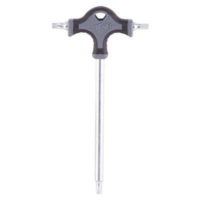 SUPER-B chiave smonta dadi corone lunga doppio torx 30 brugola 5mm nero