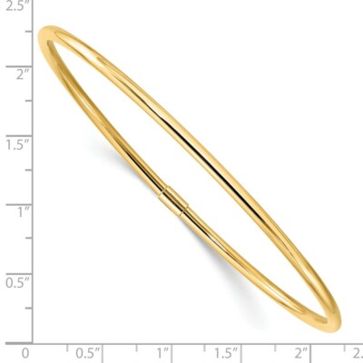 Pre-owned Superdealsforeverything Real 10kt Yellow Gold Slip-on Bangle