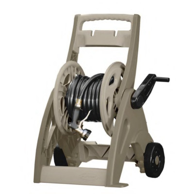 Suncast Hose Reel Mobile Cart 175 ft Durable Rust-Free Resin Portable w/ Wheels