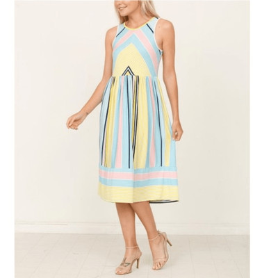 Egs by eloges | Stripe Sleeveless Midi Dress Size XL NEW #Z495