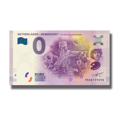 2019-6 Netherlands PEAG Rembrandt Euro Billet Souvenir Banknote Euro Schein