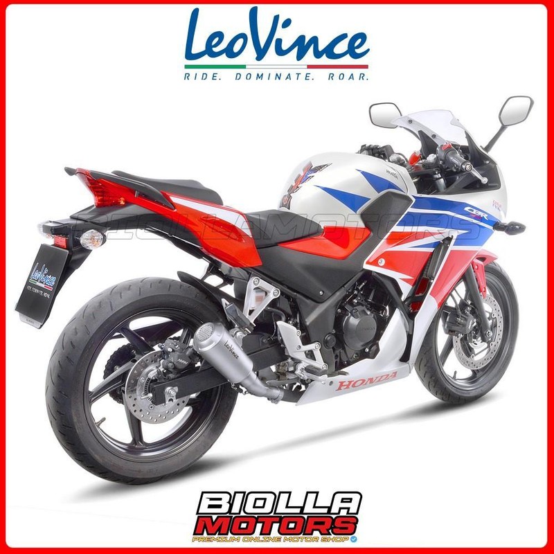 15211 Silencieux Leovince Honda Cbr 300 R 2016 - Lv-10 Stainless Steel Euro 3 4t