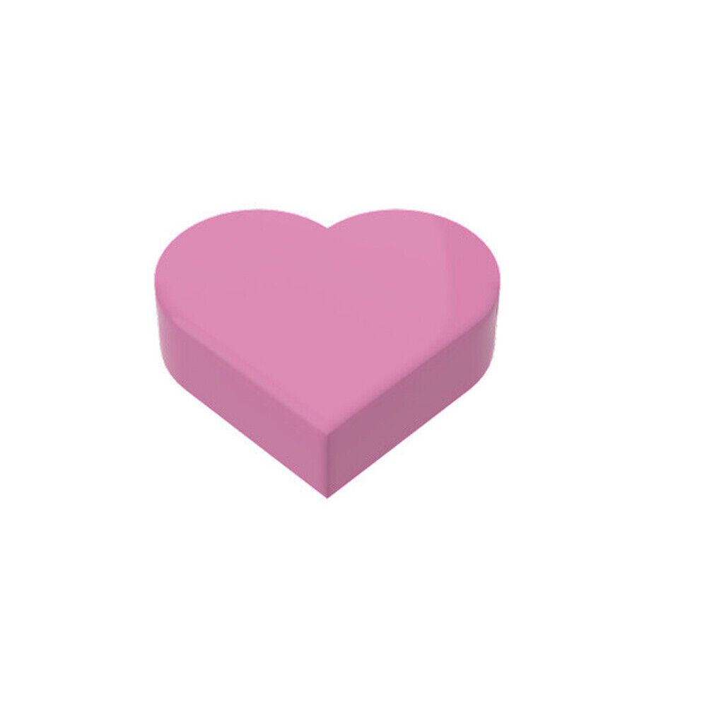 20 Pieces of Part 39739 Tile 1 x 1 Heart Dark Pink 100% Compatible