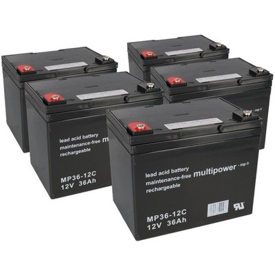 Batterie compatible électromobile e scooter scooter électrique 60V 5x 12V 36Ah plomb MP