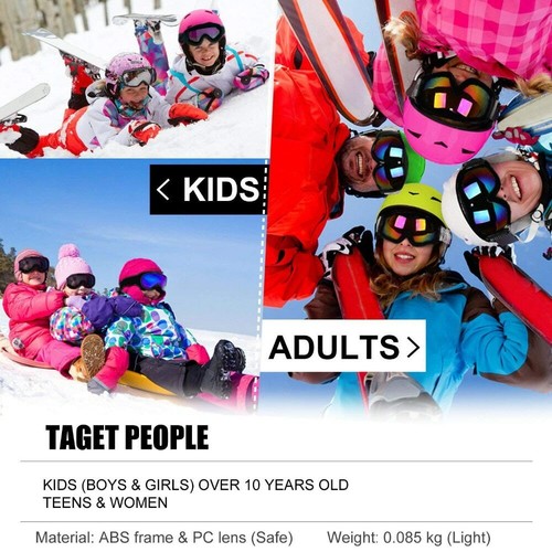 Winter Snow Sport Goggles Ski Snowboard Snowmobile UV Protection Glasses Eyewear