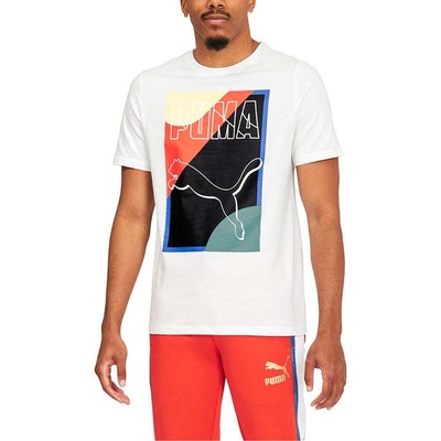 Puma Go For Graphic Crew Neck Футболка с коротким рукавом Мужские размеры L Повседневные топы 53556