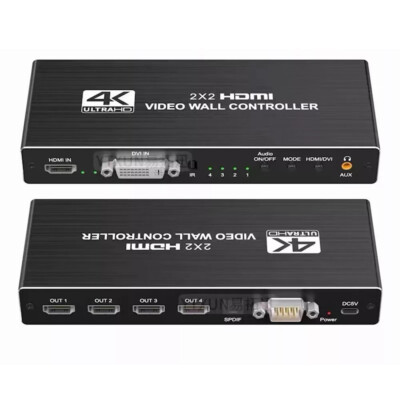 2x2 HDMI DVI Video Wall Controller Processor 1x2 1x3 1x4 Multi Screen Splicer