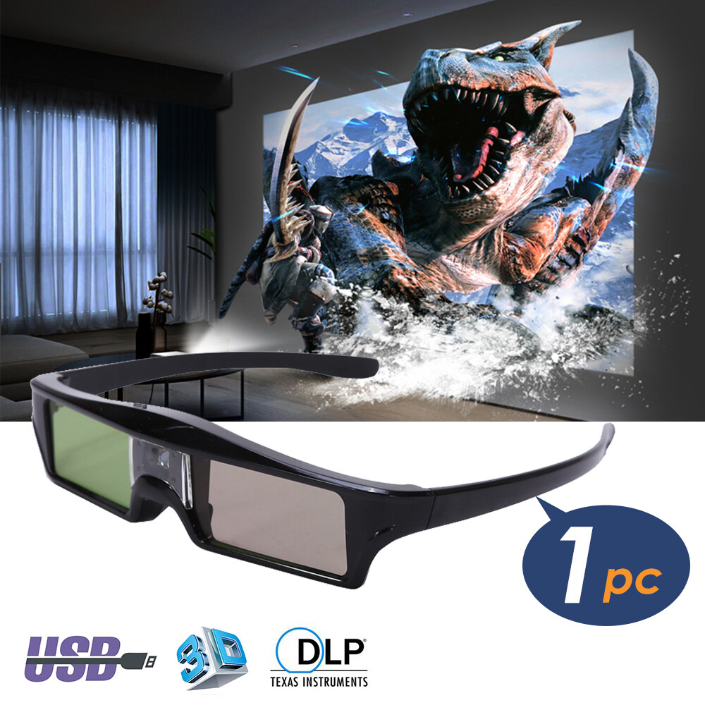 Universal Active Shutter 3D Glasses for Optoma/BenQ/XGIMI DLP Projector