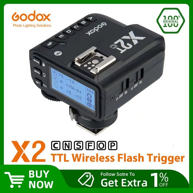 X2 Trigger X2T-C X2T-N X2T-S X2T-F X2T-O TTL HSS 1/8000s Wireless Flash Transmit