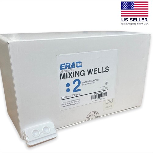 ERAFINE Dental Dentist Disposable Mixing Wells 2 Hole Markings 2-wells 500pcs/Bx