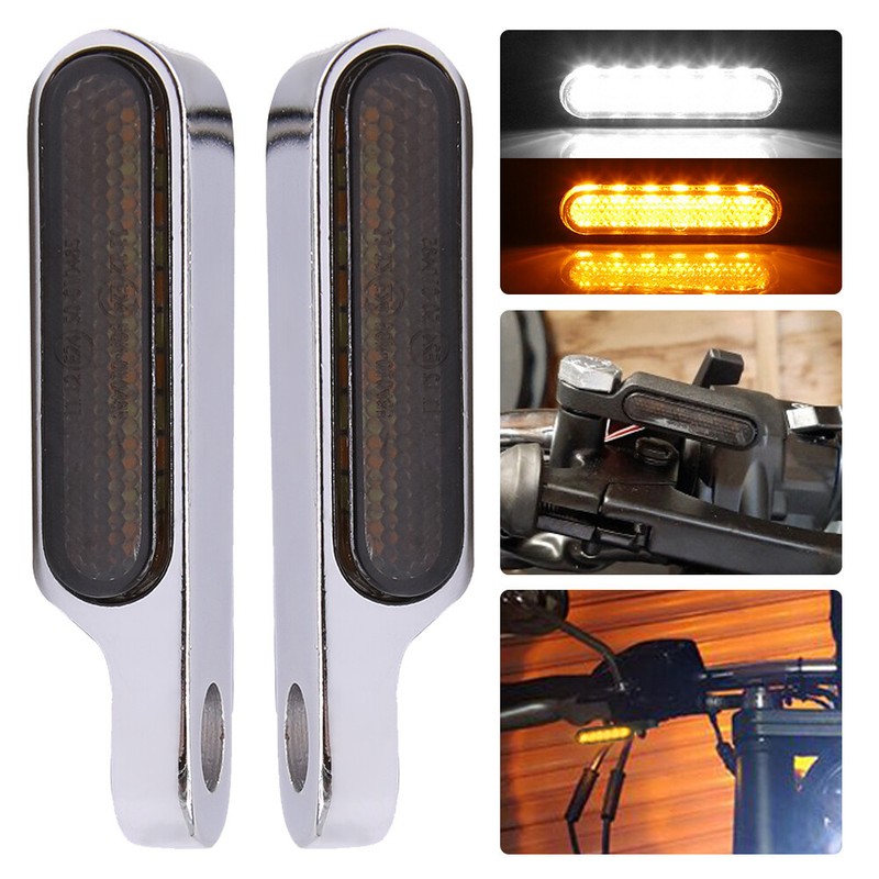 For Harley Chopper 2X Motorcycle LED Turn Signal Indicator Amber Blinker Light