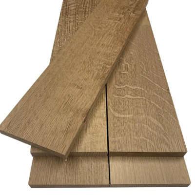 Hardwood Boards Quarter Sawn White Oak S4S Unfinished 1 x 6 in x 2 ft. (5-Pack)