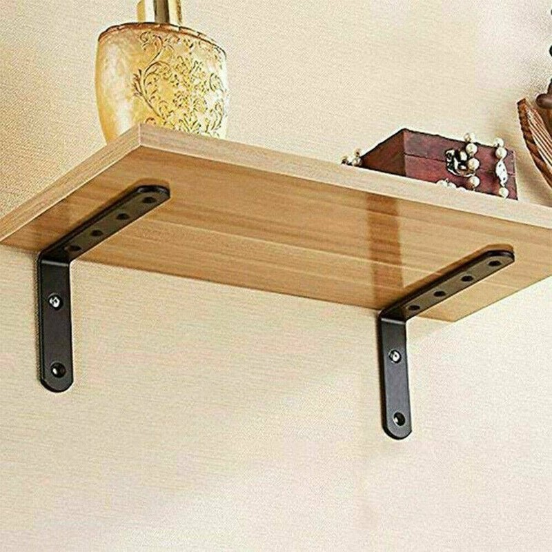 4PCS Heavy Duty L Shaped Angle Shelf Brackets Support Cast ...