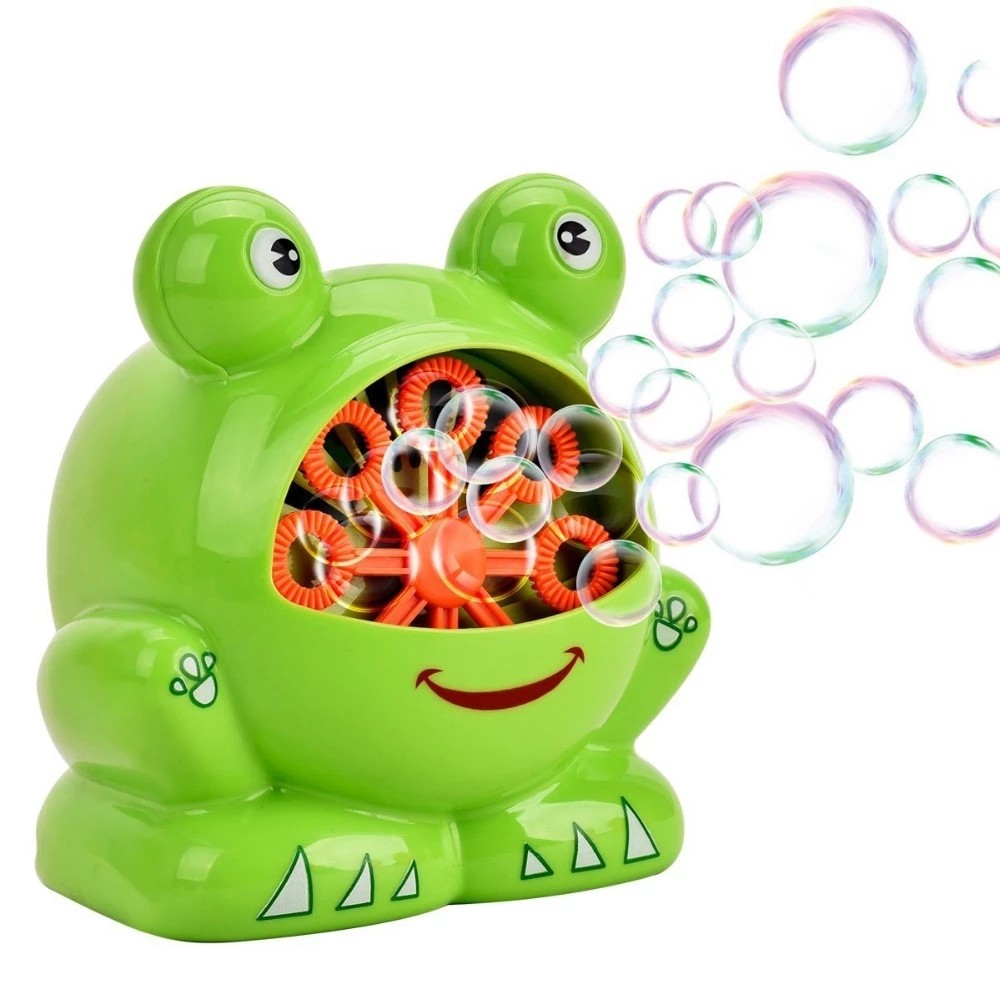Kids Bubble Machine Bubble Blower Toy | Frog Toy + 3 Bubble