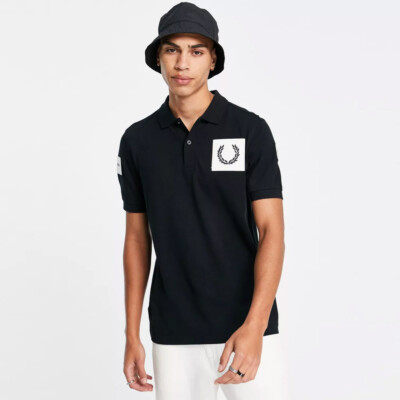 

Футболка поло Fred Perry Badge Detail SS Мужская черная, Черный, Fred Perry Badge Detail SS Polo T-Shirt