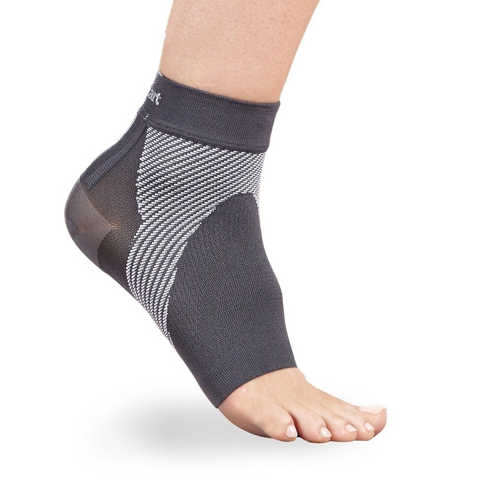 Footsmart Grey Plantar Fasciitis Compression Foot Sleeve Sz Small (One Sleeve)
