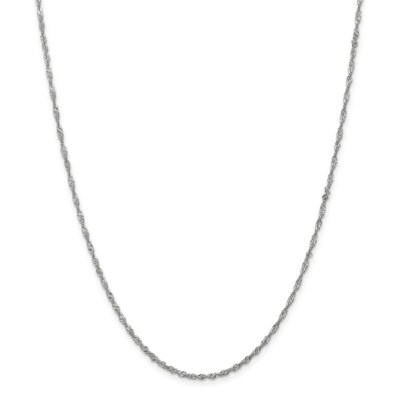 Pre-owned Superdealsforeverything Real 10kt White Gold 1.7mm Singapore Chain; 18 Inch; Lobster Clasp
