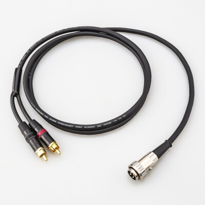 Naim 4 Pin Din Male to Dual Rean RCA Plug Audiophile Cable Power amp preamp 2.5M
