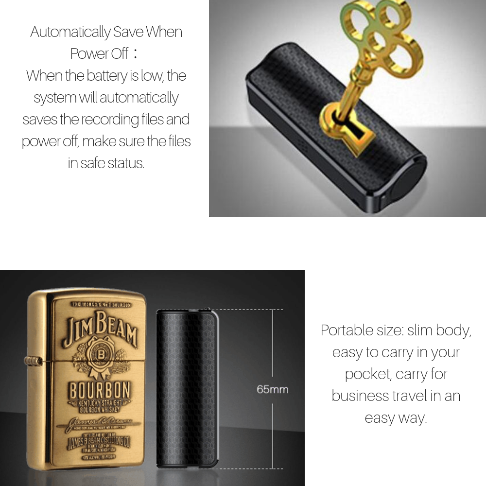 Spy Digital Voice Activated Recorder Mini Hidden Audio Dictaphone Device 16/32GB