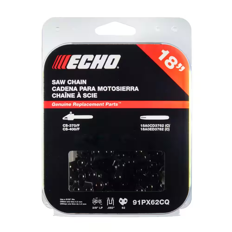 ECHO Chainsaw Chain 18 Inch 91PX62CQ Low Kickback Replacement CS370 CS400