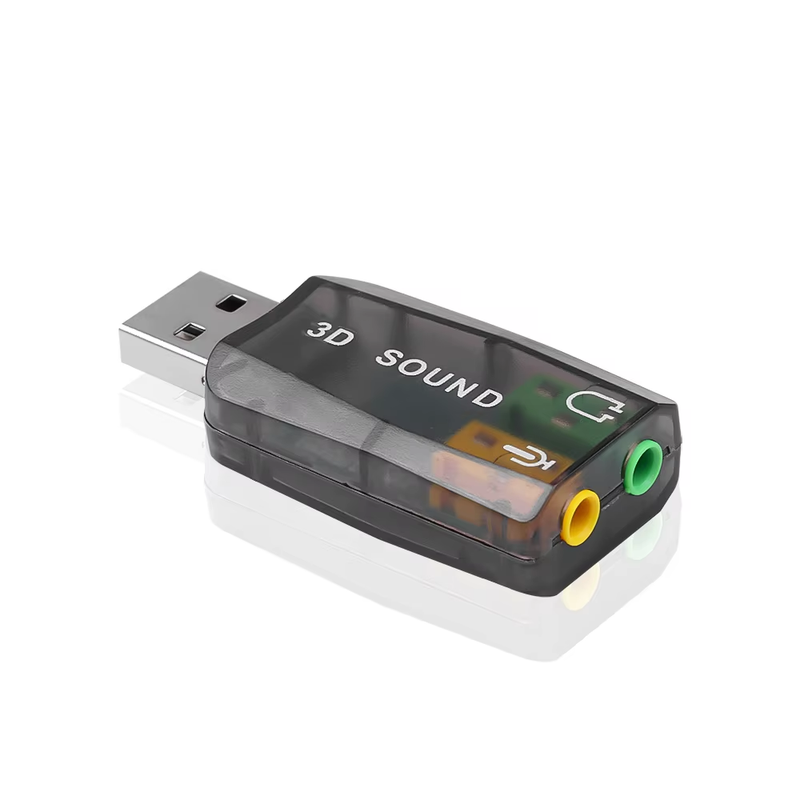 Mini External Usb To 3.5mm Mic Headphone Jack Stereo Headset 3d Sound Card Audio
