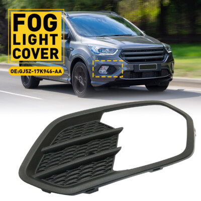 Front Right Bumper Fog Grille Light Bezel Cover For 2017-2019 Ford Escape Kuga