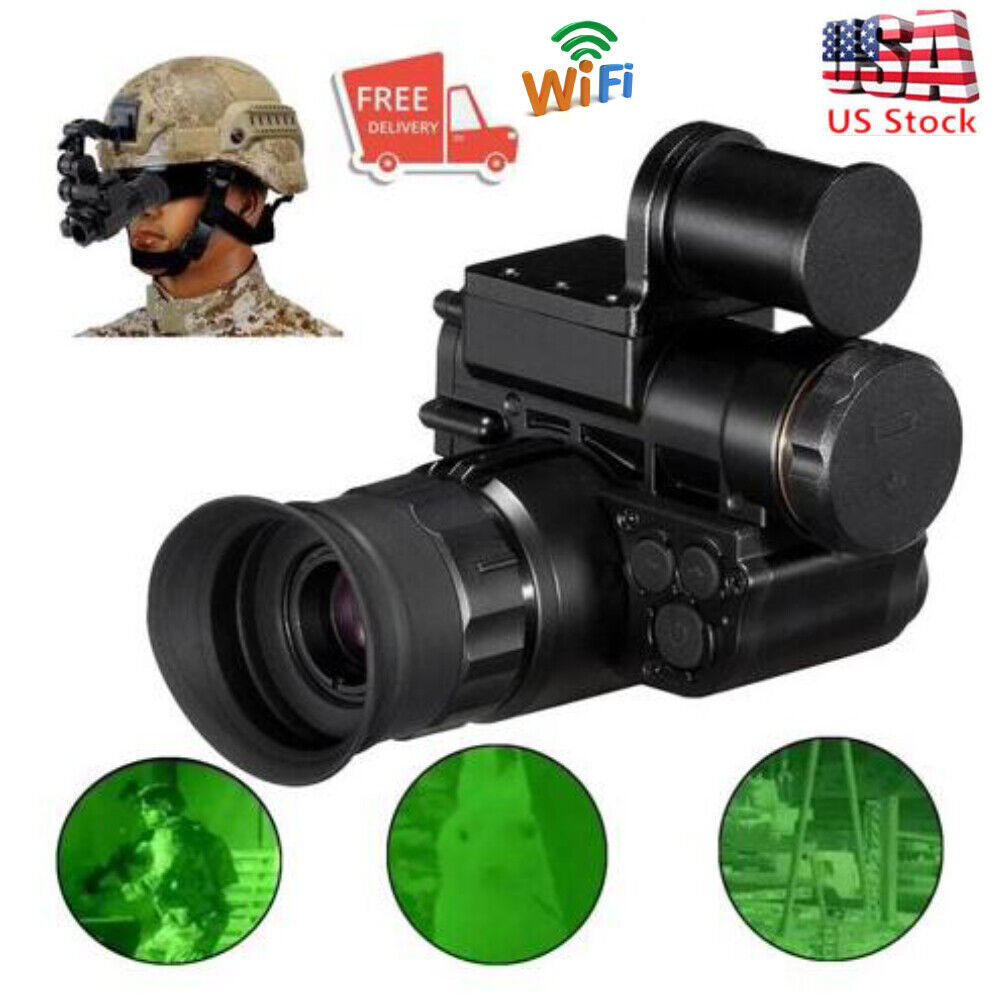 Goggle 1920x1080p Green Tactical Monocular With Mount