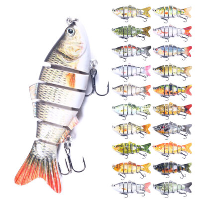 20PCS Multi Jointed Bait 10cm/18g Fishing Lure Swimbait 6-Segment Wobbler Lot