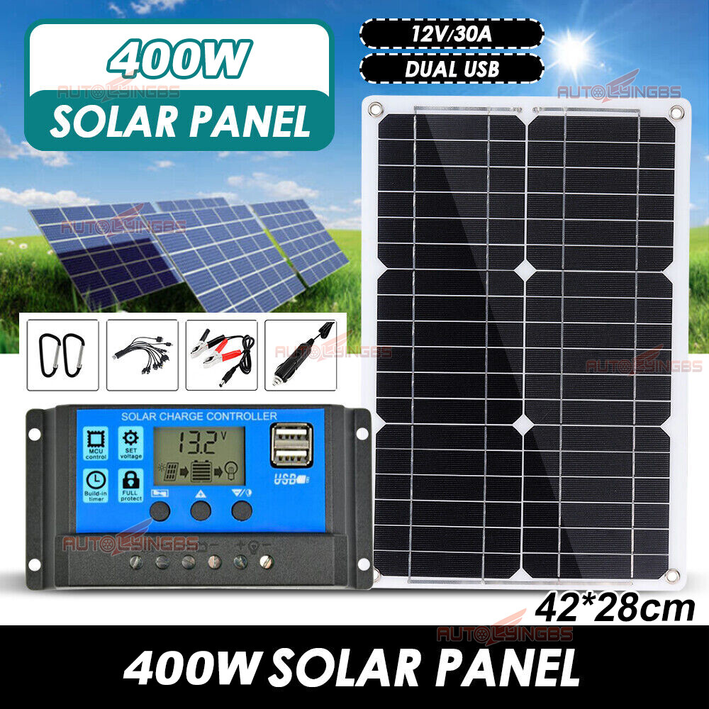 2400 Watts Solar Panel Kit 100A 12V Battery Charger with Controller Caravan Boat