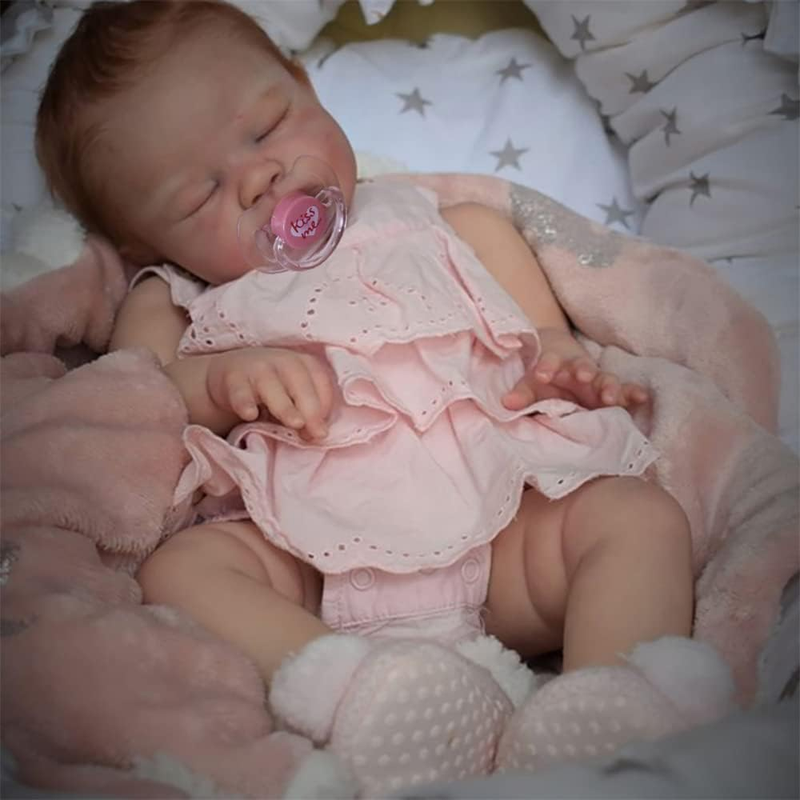 Realistic Reborn Baby Dolls August - 20 Inch Lifelike Newborn Sleeping Girl Hand