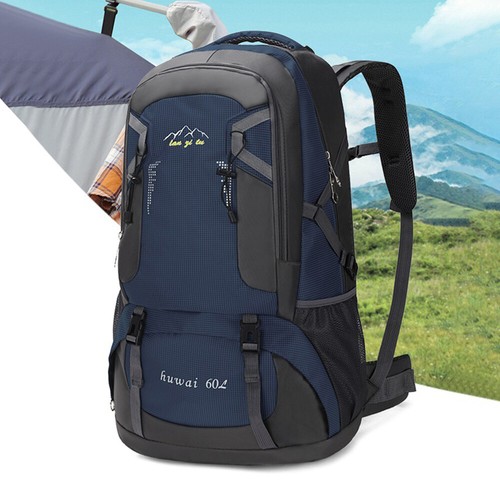 ::60L Large Waterproof Hiking Camping Backpack Outdoor Travel Men's Rucksack Bag