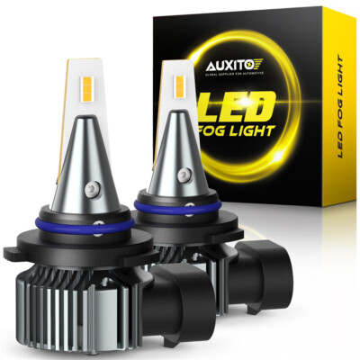 Auxito Super Bright 9006 HB4 LED Fog Light Bulb 3000K Yellow Canbus Plug Play 2x