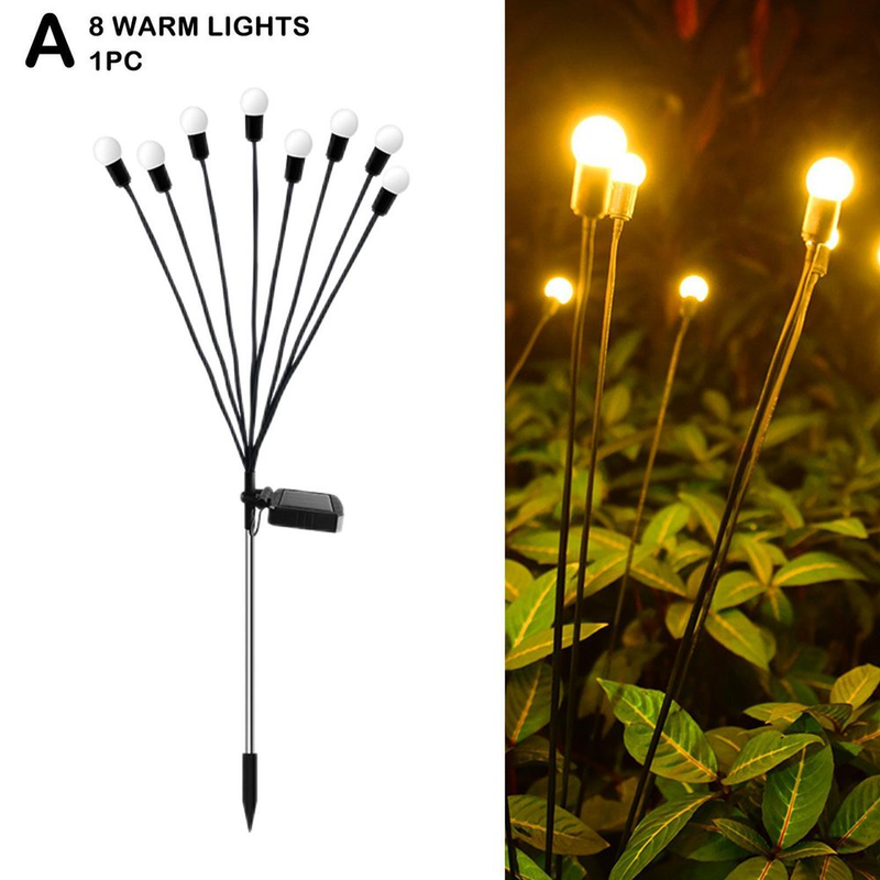 1Pcs Solar LED Light Outdoor Garden Decor Landscape Light Firework Firefly