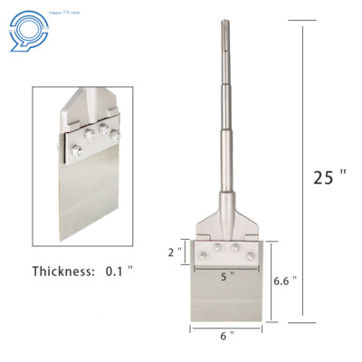 6'' × 25'' SDS Max Floor Scraper 6'' Wide Tile Removal Bit and Heavy Duty Blade New