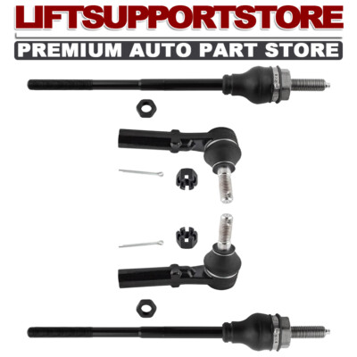 4Pcs For Chevy Express 2500 3500 GMC Savana 2500 3500 Front Inner Outer Tie Rods