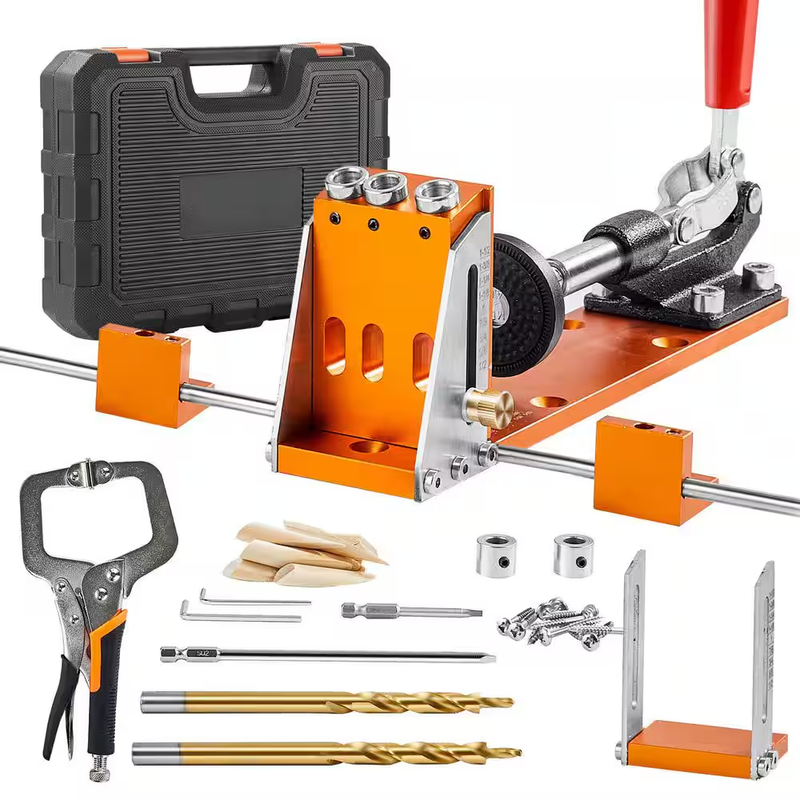 Pocket Hole Jig Kit 34 Piece System With Clamp Drills Screws Woodworking