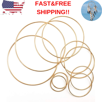 10pcs 5 Size Dream Catcher Rings Metal Hoops Macrame Ring High Quality Durable