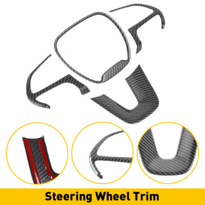 Carbon Fiber Look Steering Wheel Cover Trim for 2014-21 Jeep Grand Cherokee SRT8