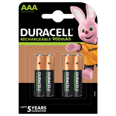Duracell 900mAh AAA HR03 Rechargeable Batteries x 4 **Genuine Duracell**