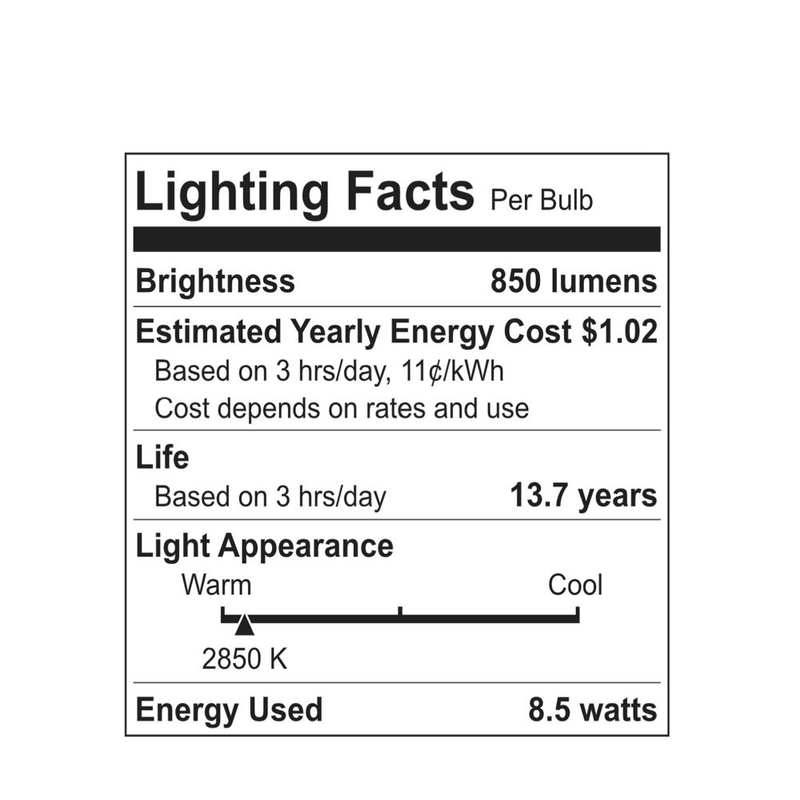 GE Reveal LED Light Bulbs, 75 Watt Eqv, A19 General Purpose, 4Pk, Save Energy