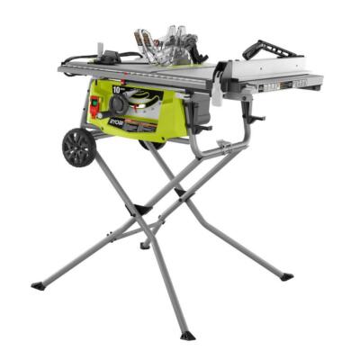 RYOBI Table Saw Rolling Stand 15 Amp 10 in 3.0 hp Benchtop Power Tool Corded