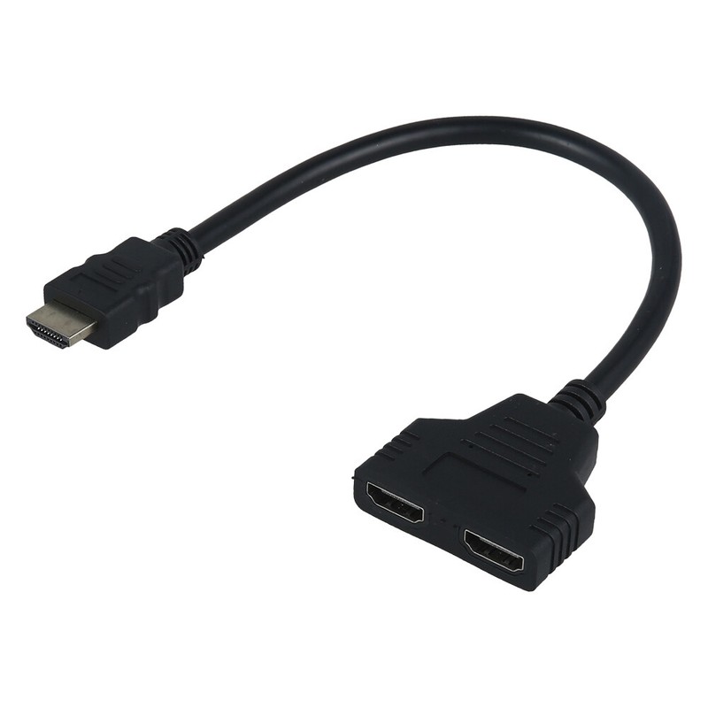 HDMI Port Male to Female 1 Input 2 Output Splitter Cable Adapter Converter&middot;1080P